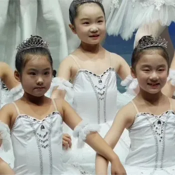 Sıcak Satış Yüksek Kalite Ucuz Çocuk Kız Dans Performansı Giyim Kostümleri Bale Tutu Beyaz