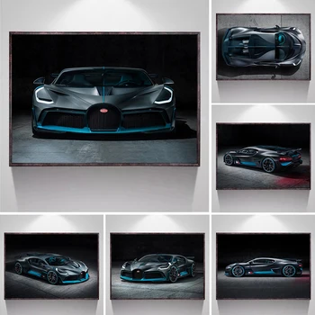 Lüks Supercar Bugatti Divo Spor Araba Posterler ve Baskılar Tuval Boyama Duvar sanat resmi Oturma Odası Ev Dekor ıçin Cuadros