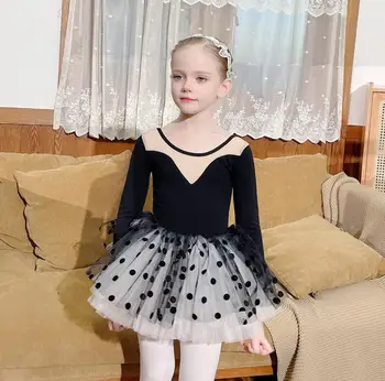 Perakende Yeni Bebek Kız Siyah Dans Elbise, kız Prenses Tatlı Elbise 4-9 T