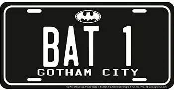 Metal Tabela Duvar Asılı Dekorasyon Plak İşareti Plaka Etiketi, yarasa 1 Gotham City Metal Yenilik Plaka Etiketi