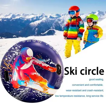 Kayak kar tüpü Şişme Kızak Kayak Daire Kalınlaşmış Yüzen Kızak Çocuklar İçin Yetişkin Kayak Halka Kış Açık Kayak Malzemeleri