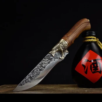 DEHONG Kemik toplama bıçağı Longquan mutfak bıçağı el dövme bıçak kenar kesim bıçağı şef bıçağı kemik toplama bıçağı