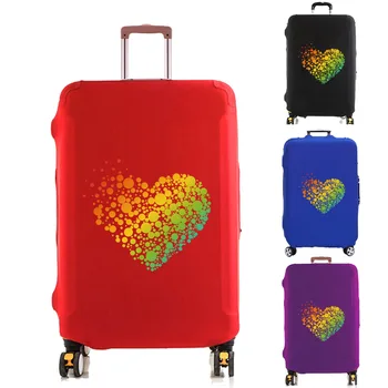 Bagaj Kapağı Bavul Koruyucu Polka Dot Aşk Baskılı Kalın Elastik tozluk 18-28 İnç tekerlekli çanta Seyahat Aksesuarları