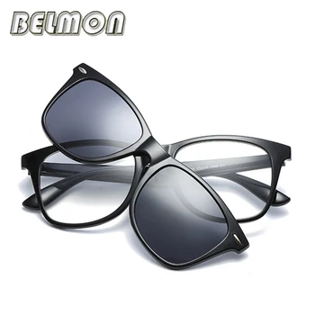 BELMON Gözlük Çerçevesi Erkekler Kadınlar moda klips Mıknatıslar Polarize Güneş Gözlükleri Optik Gözlük Gözlük Çerçevesi Erkek RS258