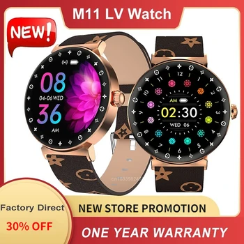 M11 LV akıllı saat Erkekler İçin 2022 Bluetooth Çağrı Müzik 1.28 HD renkli ışık Smartwatch Kadınlar NFC Dijital Saatler Android IOS İçin