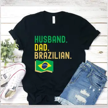 Koca Baba Brezilya erkek gömleği Sınırlı Sayıda babalar Günü Hediyesi Yaz Rahat %100 % pamuklu tişört