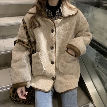 DIMI Ladys Tek Göğüslü Uzun Kollu Sıcak Ceket Kadın Ince Ceket Yeni Kış Vintage Katı Kalın Ceketler