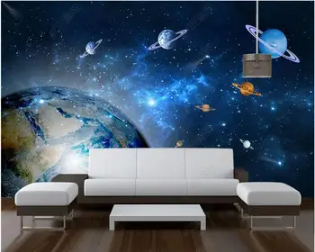 3d duvarlar için duvar kağıdı rulo Evren yıldızlı gökyüzü toprak gezegen oturma odası özel fotoğraf duvar kağıdı duvar 3d ev dekor
