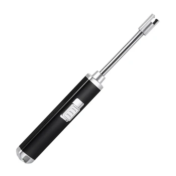 Elektrik Ark Çakmak USB Şarj Edilebilir Alevsiz Rüzgar Geçirmez Esnek Mum Çakmak BARBEKÜ Stovetop JS23