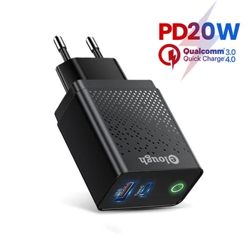 HB05 QC3.0 USB+PD20W Hızlı Şarj Telefon Şarj Cihazı İle Avrupa Standardı, ingiliz Standardı Ve Amerikan Standart Şarj Kafası