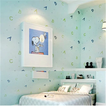 beibehang Güzel ABC Baskı Çocuk Yatak Odası Duvar Kağıtları Çevre Dostu Fantezi dokunmamış duvar kağıdı çocuk Duvar Kağıdı rulo