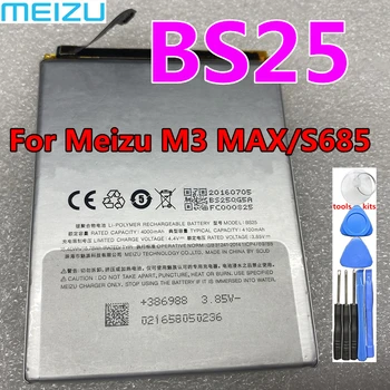 Orijinal 4100mAh BS25 Yedek Pil Meizu M3 MAX S685 Serisi Akıllı Telefon Pilleri