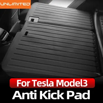 Arka koltuk Arka Bagaj koruma Pedi arkalığı yastık Tesla Modeli 3 Araba Çizme Anti Kick Pad Dekoratif Trim iç Aksesuarları