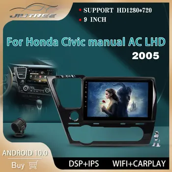 Araba video Honda Civic İçin manuel AC LHD 2005 otomatik GPS navigasyon DVD multimedya oynatıcı teyp Android 10 oyuncu stereo