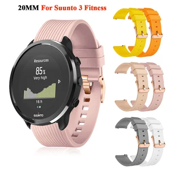 20mm Akıllı Saat Silikon bilezik kayışı Suunto 3 Spor Watchband Polar Ateşleme / 2 / Birleştirmek Smartwatch Kemer Bileklik Correa