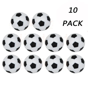 10 adet / grup Masa Futbolu Futbol Topu Plastik Siyah Ve Beyaz Futbol Topları Masa Oyunu Futbol Aksesuarları Doğum Günü Partisi Dekoru