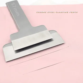 Deri El Sanatları Cüzdan Deri Kelime Delme Bıçağı High-End Kart Bit Delme Yuvası kart tutucu Çizgili El Yumruk Aracı 57 / 87mm