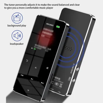 MP3 Çalar Bluetooth Dahili Hoparlör İle Dokunmatik Tuş FM Radyo Video Oynatma E-kitap HIFI Metal MP 4 Müzik Çalar 16G Ücretsiz kargo