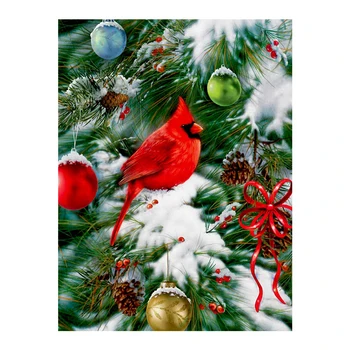 Kuzey Kardinal Elmas Boyama Hayvan Noel Kuş Kare Yuvarlak Tam Matkap 5D Dıy Mozaik Nakış Çapraz StitchZP-3174