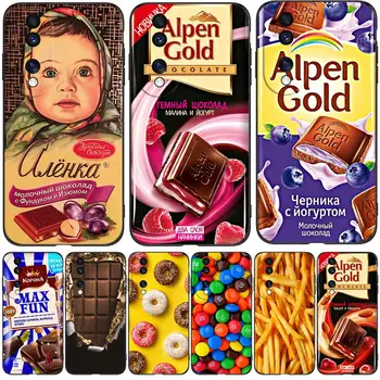 ONUR 70 için Kılıf Telefon Kapak Yumuşak Silikon Siyah Tpu Kılıf çikolata gıda paketi