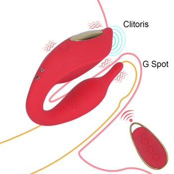 Kablosuz vibratör Çift Giyilebilir 12 Hızları Çift Yapay Penis Vibratörler G Noktası Klitoris Stimülatörü Seks Oyuncakları Kadın Masturbator