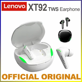 Lenovo Bluetooth Kulaklık XT92 Orijinal TWS Oyun Kulaklık Düşük Gecikme Profesyonel Oyun Kulaklık Çift Mikrofon Kulaklık XT91 Yükseltilmiş