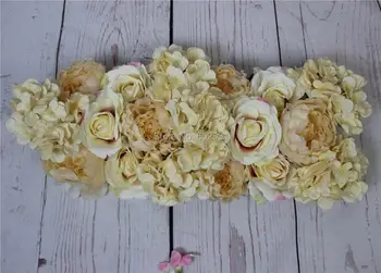 SPR şampanya 10 adet/grup düğün küçük yol kurşun çiçek duvar sahne zemin dekoratif toptan yapay çiçek