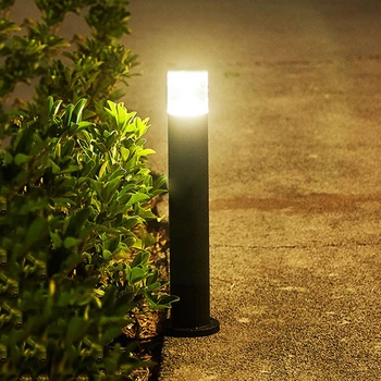 Açık akrilik LED peyzaj çim lambası 10W su geçirmez bahçe çit veranda sütun ışık Villa park yol yolu sokak lambası