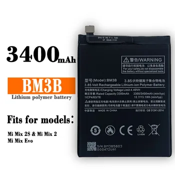 BM3B 100 % Orijinal Pil İçin Xiaomi Mıx 2 2S Mıx2S Mıx EVO Yüksek Kapasiteli 3400mAh Cep Telefonu Yedek Dahili Batteria Yeni
