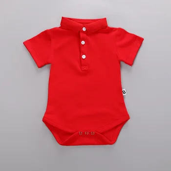 Ücretsiz Kargo Yenidoğan Bebek pamuk tulumlar Düz Renk Kırmızı / Mavi / Pembe Erkek Bebek Giysileri Bebek kadın kostümü Tulumlar Roupas Bebe