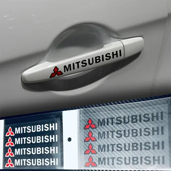 4 adet Araba Kapı Kolu Sticker Mitsubishi Asx Lancer Outlander Pajero EVO Oto Aksesuarları Oto Şekillendirici Aksesuarları