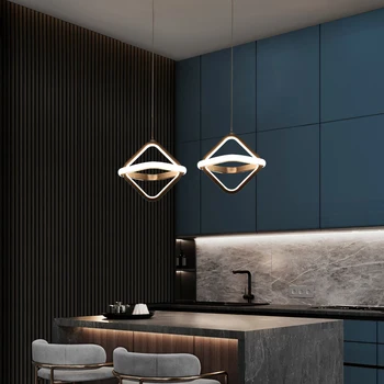 Siyah asılı lamba LED armatür kolye ışık Modern basit tasarım dekoratif aydınlatma oturma yemek odası yatak odası mutfak için