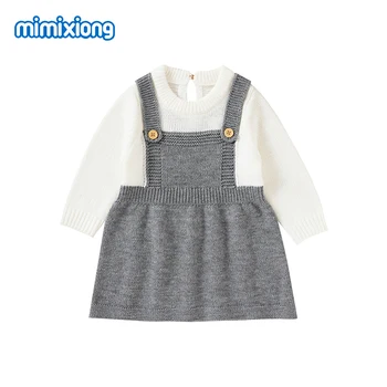 Bebek Kazak Elbise Sonbahar Kış Uzun Kollu Toddler ve Bebek Çocuk Kız A-Lin Prenses Elbiseler Bir Adet Çocuk Giysileri 0-2Y
