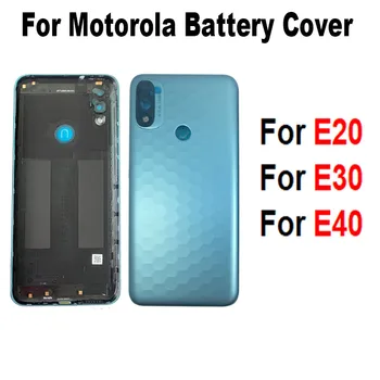 10 ADET Motorola Moto E20 E30 E40 Pil Kapağı arka kapak Arka Kapı Kasa Konut Kamera Çerçeve Lens Onarım Parçaları