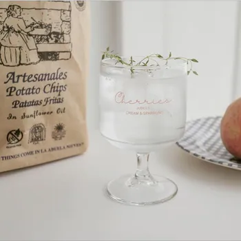 Cutelife İskandinav Ins Cam Kadeh Kahve Fincanı Drinkware Düğün Şarap Bardağı Şeffaf Sevimli Viski Bira Su s Içme