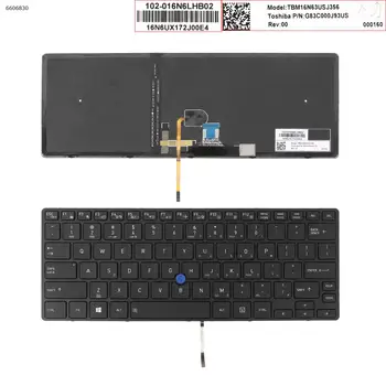ABD dizüstü Klavye Toshiba Tecra X40-D SİYAH ÇERÇEVE SİYAH Arkadan Aydınlatmalı Nokta sopa İle