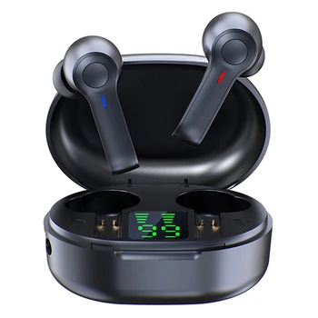 Kablosuz kulaklık TWS Bluetooth 5.0 Kulaklık LED Ekran IPX7 Su Geçirmez Dahili Mikrofon Kulaklık