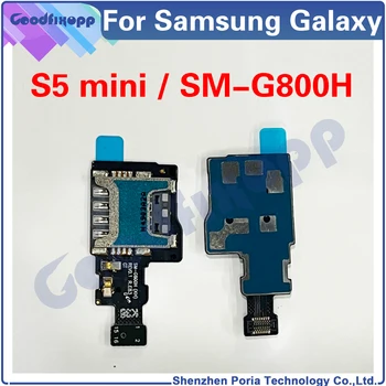 Samsung Galaxy S5 mini SM-G800H G800H S5mini SIM Kart Tepsi Okuyucu Flex Kablo Bellek Okuma SD kart tutucu Konektörü İç
