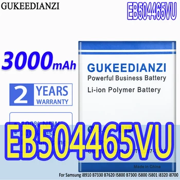GUKEEDIANZI Pil EB504465VU için SCH-W799 W609 I8910 / U I6410 I5700 I5800 I8320 I8700 GT-S8500 S8530 B6520 B7300C 3000mAh
