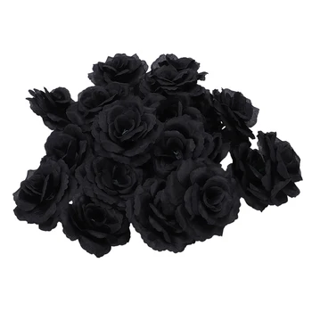 Sıcak Satış 20 Adet Siyah Gül Yapay İpek Çiçek Parti Düğün Ev Ofis Bahçe Dekor DIY