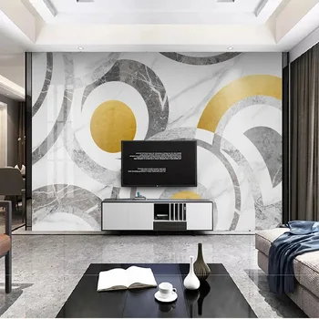 Özel Duvar Kağıdı 3D Modern Soyut Geometrik Ebru Duvar Arka Plan Oturma Odası TV Duvar Sticker Posteri Papel Pintado Pared
