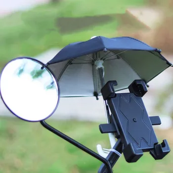 1 ADET cep telefonu tutacağı Motosiklet Bisiklet Şemsiye Taşınabilir Su Geçirmez Mini Şemsiye Su Geçirmez Anti geçirgenlik Oyuncak Şemsiye