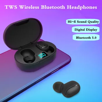 TWS E6S / A6S kablosuz bluetooth Kulaklıklar dijital ekran Akıllı Gürültü Azaltma Hi-fi Ses Kalitesi Spor Stereo Kulaklık