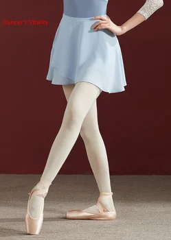 Bale Uygulama Elbise Kısa Etek Dans Öğrenci Sanat Muayene Vücut Temel Eğitim Elbise İplik Etek Kadın Bale Tutu Etek
