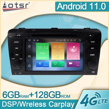 6 + 128G Android 11.0 Multimedya Araba Radyo Çalar Mazda İçin 3 2003 2004 2005 - 2009 GPS Navi Video Carplay DVD Kafa Ünitesi DPS 2Dın