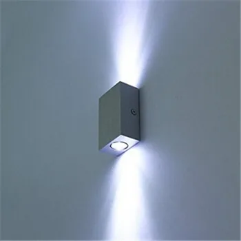 Modern 6 w (2 * 3 w)led duvar lambası aplik gece aydınlatma armatürü Modern tasarım yukarı / aşağı AC85-265V kapalı ışık enerji tasarrufu fikstür lamba