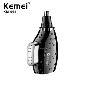 Kemei Kulak burun saç düzeltici cihazı KM - 664 el işletilen burun saç cihazı manuel güç Su Geçirmez elektrik olmadan
