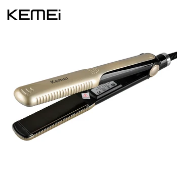 Kemei KM-327 Saç düzleştirici Profesyonel Hairstyling Taşınabilir Seramik Saç Düzleştirici Ütüler Şekillendirici Araçları