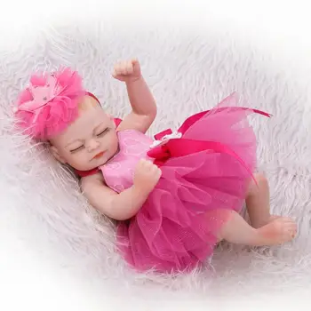 26 cm Yeni Stil Tam Silikon Reborn Bebekler gül kırmızı elbise bebek oyuncakları Kız Çocuk Cosplay Eğitici Mini Reborn bebekler