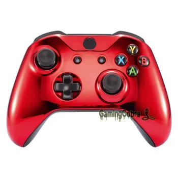 eXtremeRate Krom Kırmızı Baskı ön kapak Shell Faceplate Xbox One S ve Xbox One X Denetleyicisi için